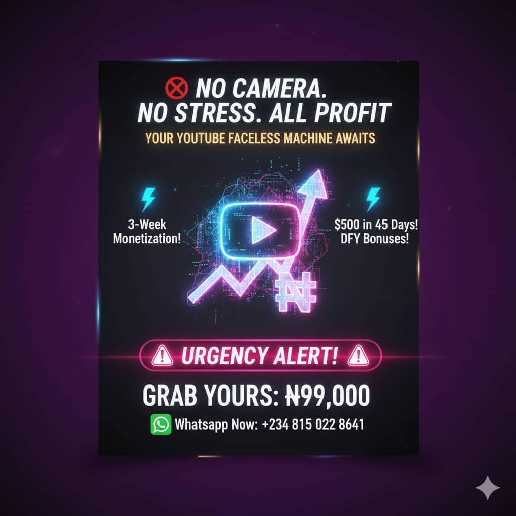 🚀 The YouTube Faceless Machine — 2-in-1 AI Profit Course!